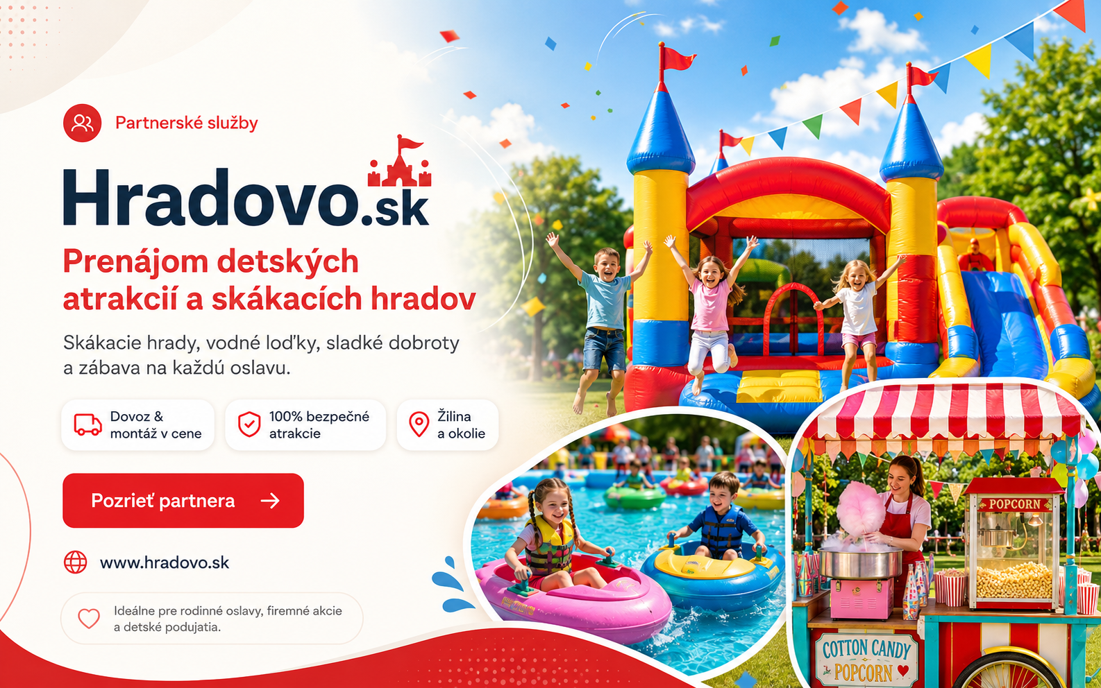 Skákací hrad a detské atrakcie na oslave