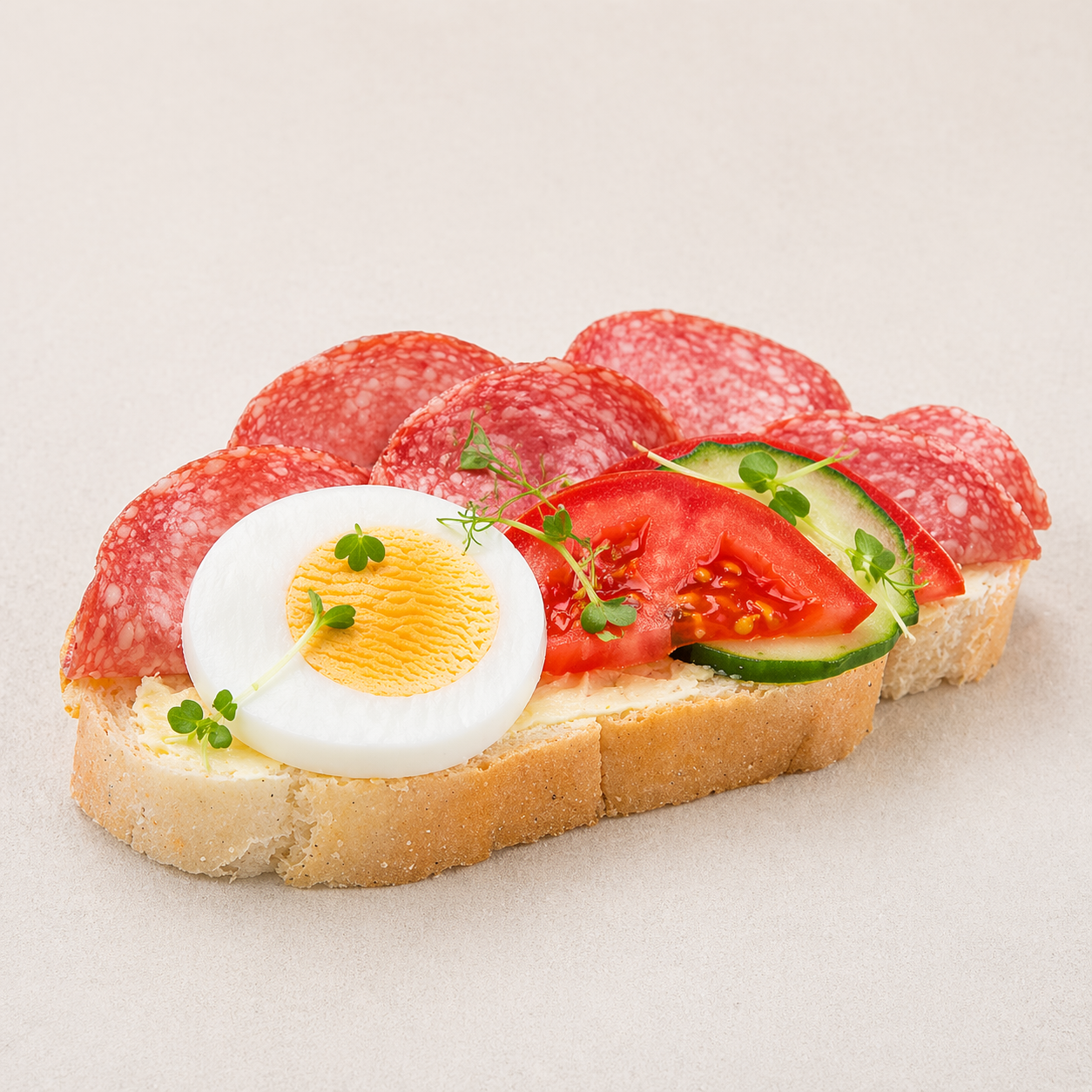 Obložený salámový chlebík