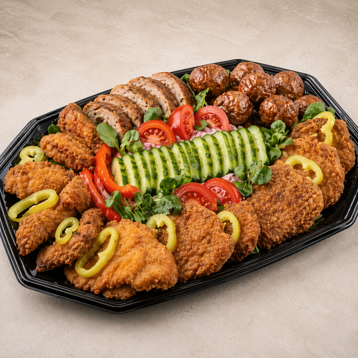 Obložená misa – Morčacie rezne so zeleninou