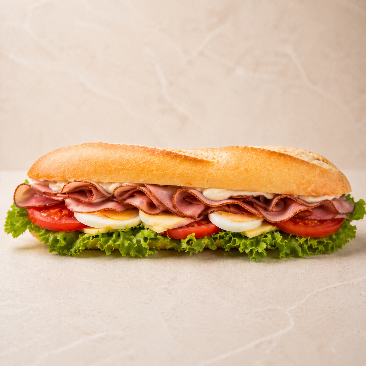 Bageta so schwarzwaldskou šunkou