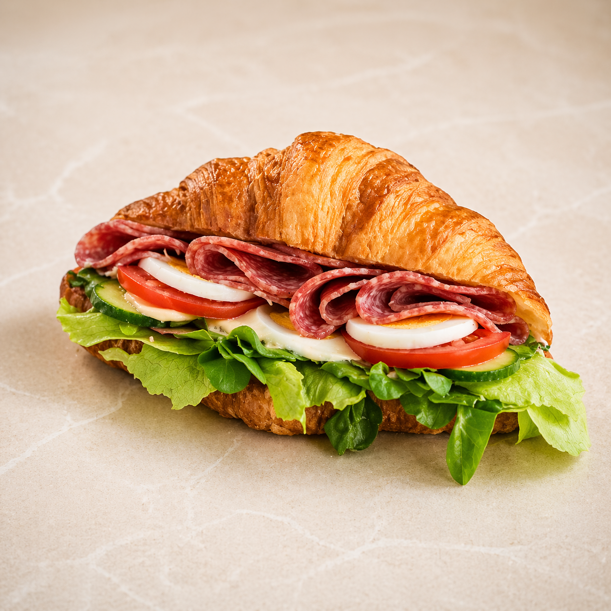 Plnený Croissant salámový